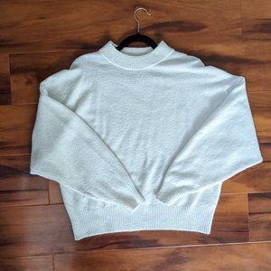 Cozy White Mock Neck Sweater